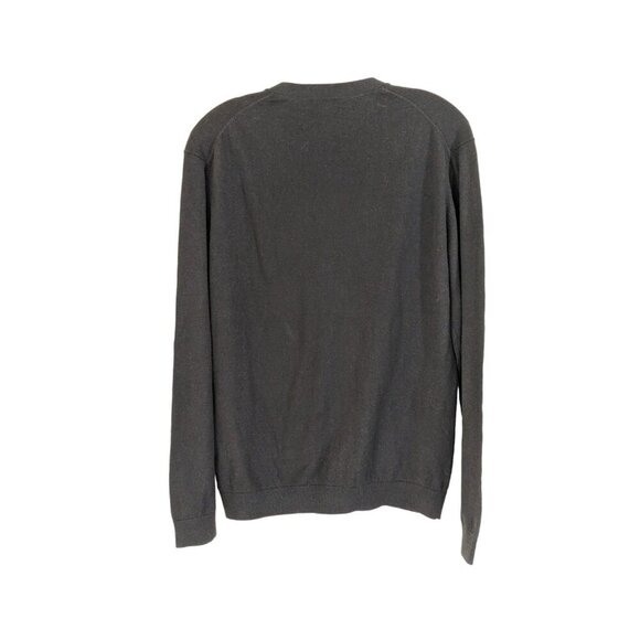 Nicole Farhi Wool Blend Cardigan Sweater Mens Size M Button Front Solid Black - Picture 2 of 4